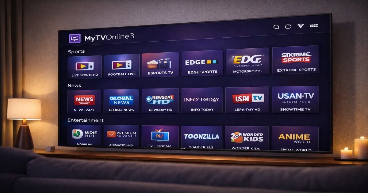 Interfaz MyTVOnline 3 en Formuler Z11 Pro con lista de canales IPTV