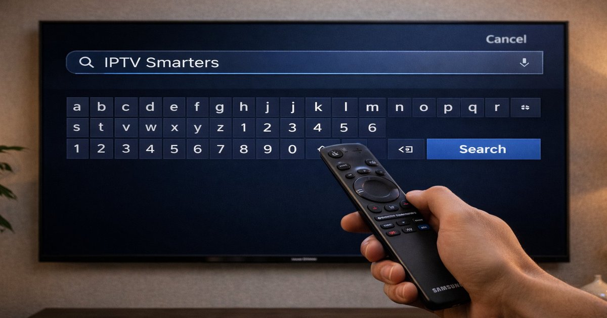 Søg efter IPTV Smarters-appen på Samsung TV
