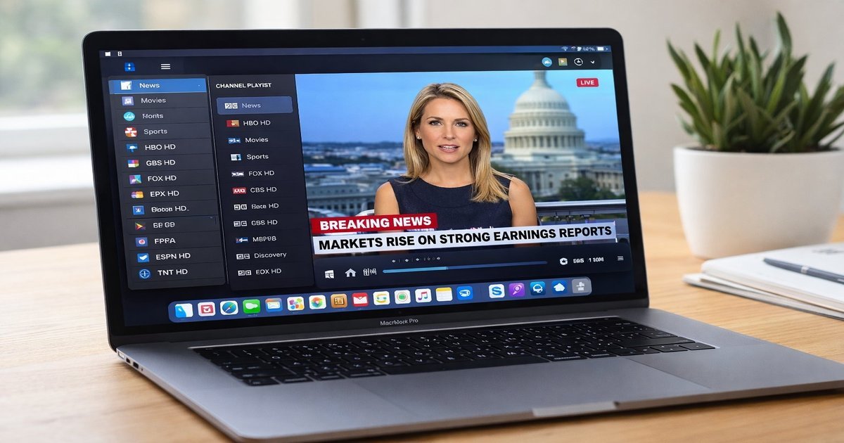 VLC Media Player skonfigurowany z listą odtwarzania M3U IPTV w Windows 11