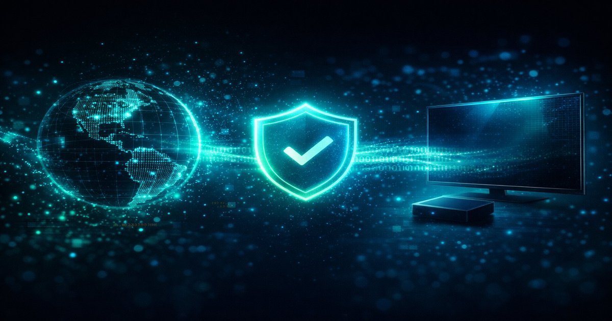 VPN aktivt på smartphone til beskyttelse af IPTV-streaming-trafik og privatliv